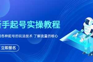 (6110期)新手起号实操教程,掌握各种起号的玩法技术,了解流量的核心