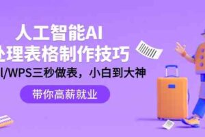 （9459期）人工智能-AI处理表格制作技巧：Excel/WPS三秒做表，大神到小白