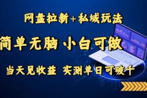 （15744期）网盘拉新+私域玩法，简单无脑，小白可做，当天见收益，实测单日可破千