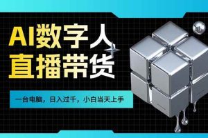 (17415期)AI数字人直播带货风口已来,一台电脑在家日入过千,小白当天上手的赚钱技能