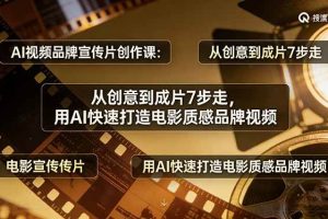 （17697期）AI视频品牌宣传片创作课：从创意到成片7步走，用AI快速打造电影质感品牌视频