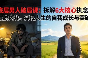 （17747期）付费文章：底层男人破局课：拆解 6 大核心执念，摆脱内耗，实现人生的自我成长与突破