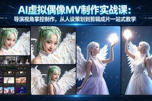 (17962期)AI虚拟偶像MV制作实战教学:导演视角掌控制作,从人设策划到剪辑成片一站式教学